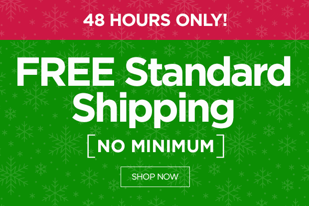 48 Hours Only on FREE Standard Shipping with no minimum purchase