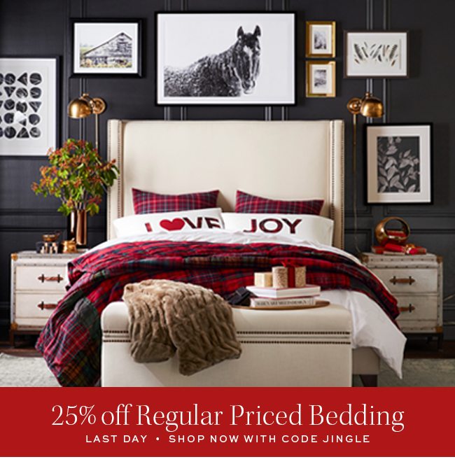 25% Off Regular Priced Bedding