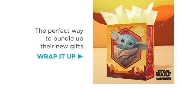 Our Grogu gift bag is the perfect way to bundle up their new gifts. 