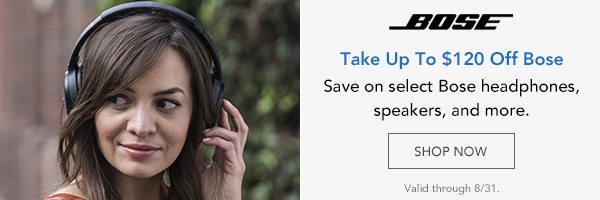 Take up to $120 off Bose