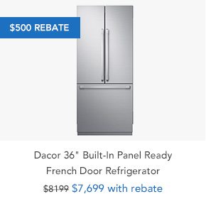 Shop Dacor 36 Built-In Panel Ready French Door Refrigerator