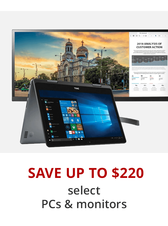 Save up to $220 PCs & Monitors