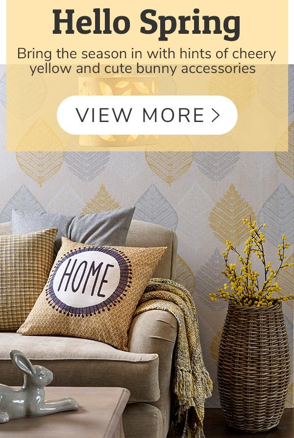 Bring the spring in with hints of cheery yellow - View More >
