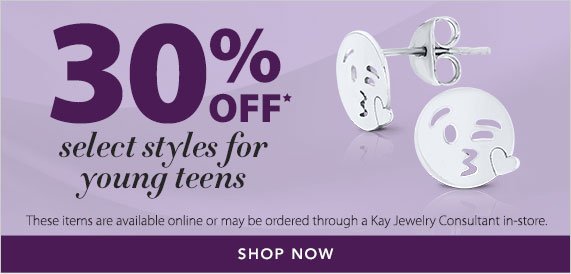 30% Off Select Styles for Young Teens