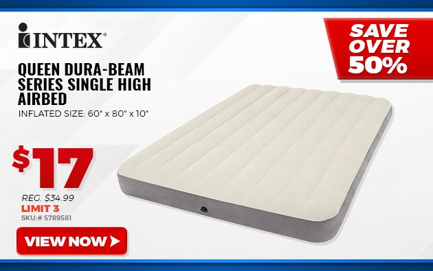 Intex Queen Dura-Beam Series Single High Airbed