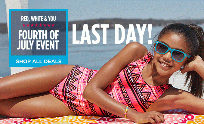 RED, WHITE & YOU | FOURTH OF JULY EVENT | SHOP ALL DEALS | LAST DAY!