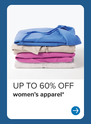 Up to 60% off women's apparel