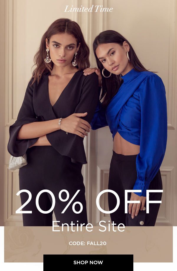 LIMITED TIME 20% Off Entire Site CODE: FALL20 SHOP NOW >