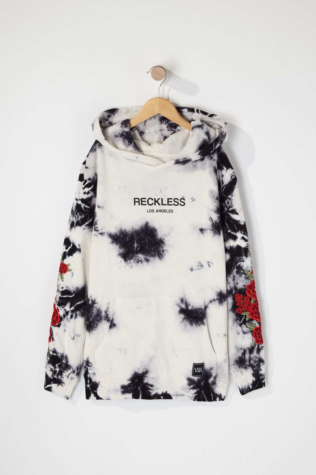 Image of Young & Reckless Boys Tie-Dye and Roses Hoodie
