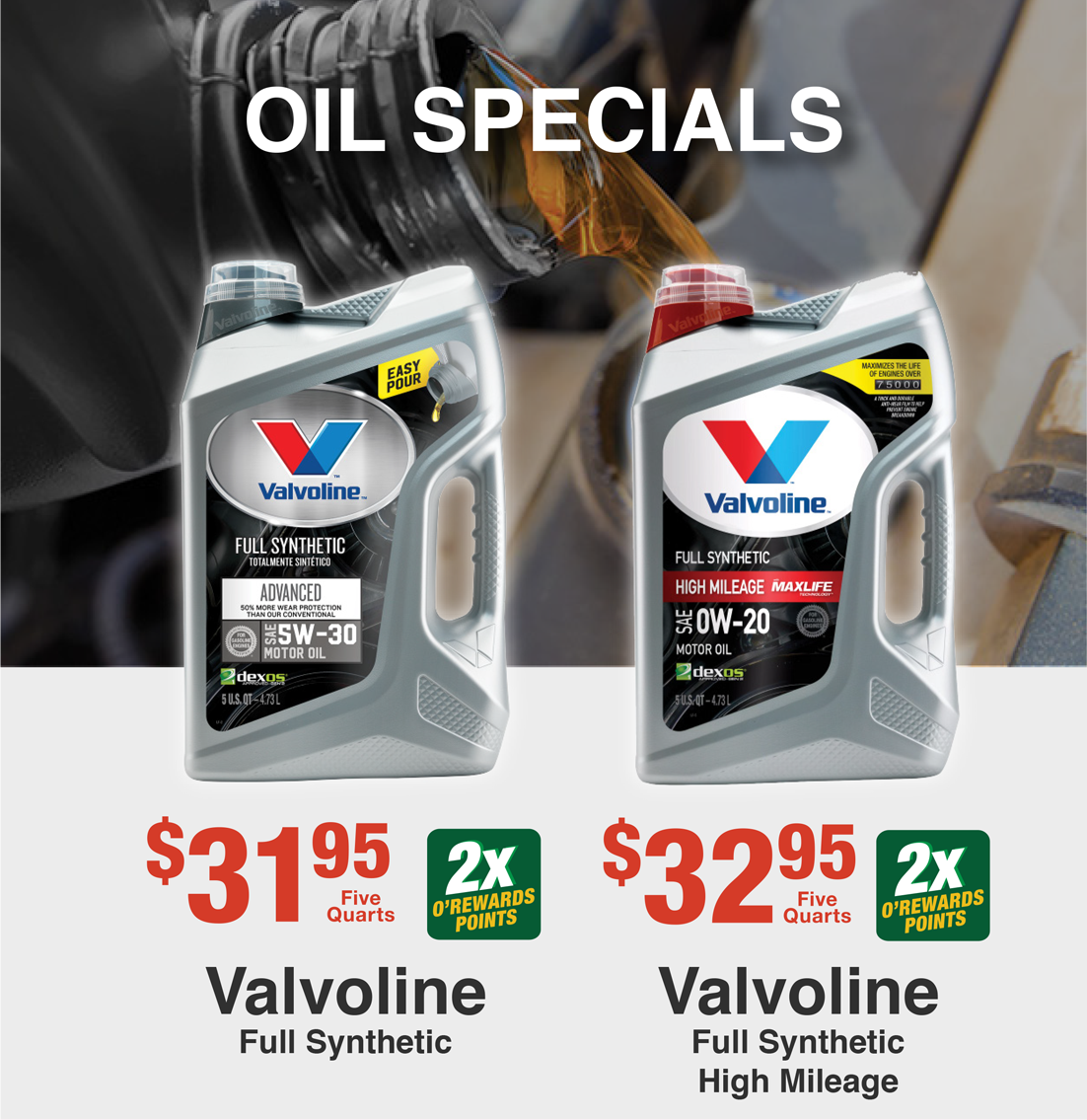 Valvoline Oil Specials