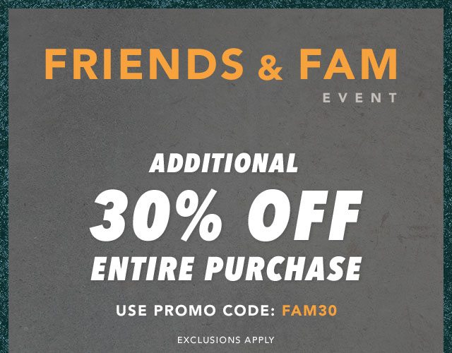 LAST CHANCE TO SAVE: 30% Off Entire 