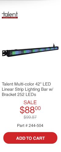 Talent BL252 Multi-color 42in LED Linear Strip Lighting Bar with Bracket 252 LEDs