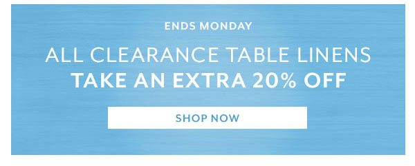 Clearance Table Linens