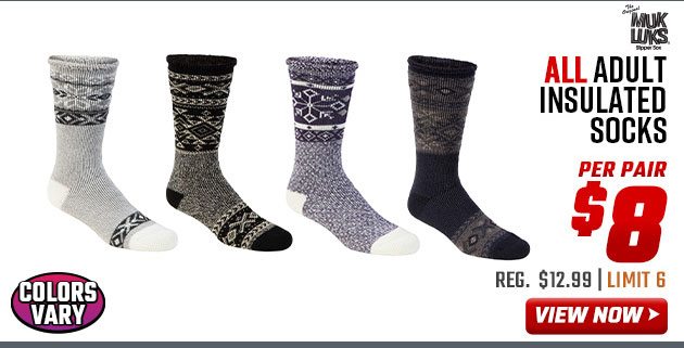 Muk Luks All Adult Insulated Socks 