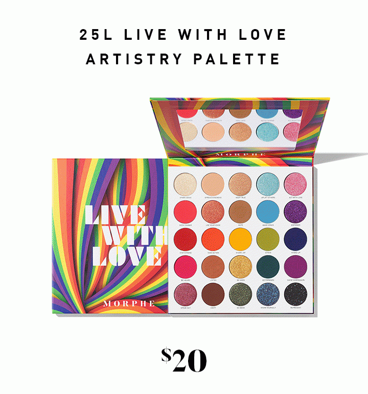 25L LIVE WITH LOVE ARTISTRY PALETTE $20