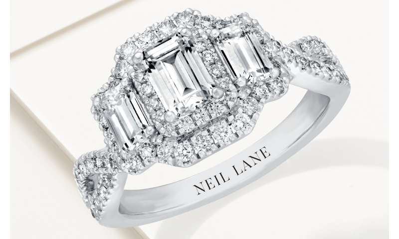 Neil Lane Diamond Engagement Ring 1-1/2 ct tw Diamonds 14K White Gold