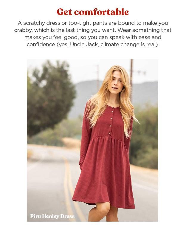 Get Comfortable in our Piru Henley Dress