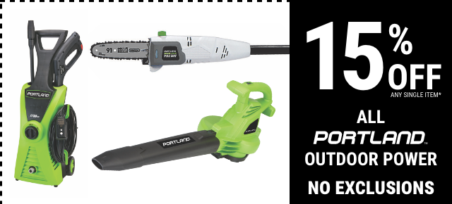 15% off all Portland Outdoor Power
