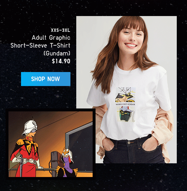 ADULT GRAPHIC SHORT-SLEEVE T-SHIRT (GUNDAM) $14.90 - SHOP NOW