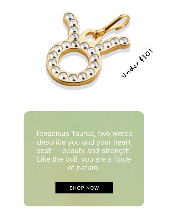 Taurus Zodiac Pavé Crystal Charm | Shop Now