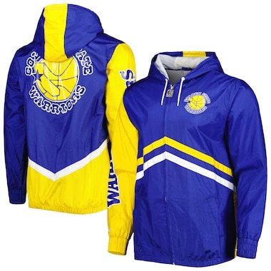 Men's Mitchell & Ness Royal Golden State Warriors Undeniable Full-Zip Windbreaker Jacket