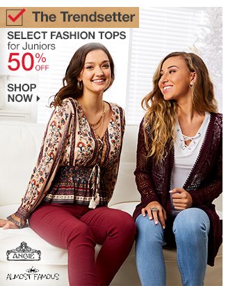 Shop 50% Off Select Fashion Tops for Juniors