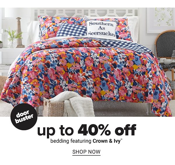 Up to 40% off Bedding featuring Crown & Ivy - Shop Now