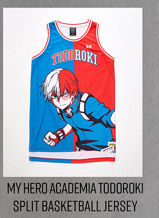 My Hero Academia Todoroki Split Basketball Jersey