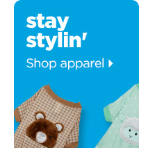 Stay stylin'. Shop apparel >