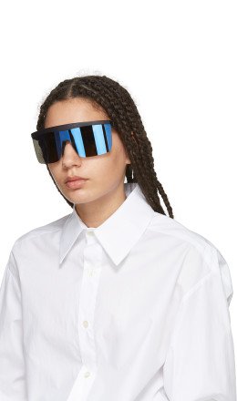 Mykita - Ssense Exclusive Black Trust Shield Sunglasses