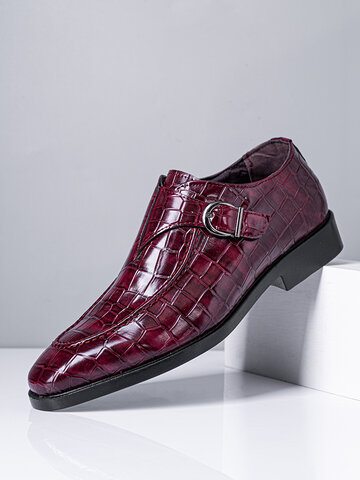 Men Crocodilian Embossed Business Formal Dress Shoes