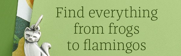 Find everything from frogs to flamingos