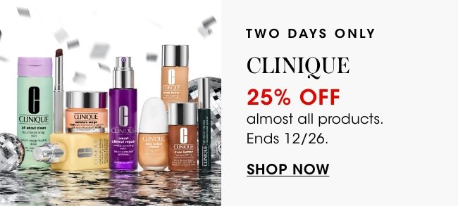 Clinique 25% off