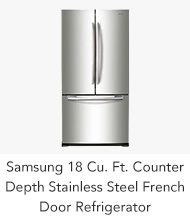 Shop Samsung 18 Cu. Ft. Counter Depth Stainless Steel French Door Refrigerator