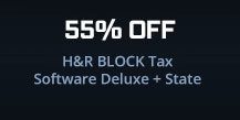 55% Off H&R BLOCK Tax Software Deluxe + State