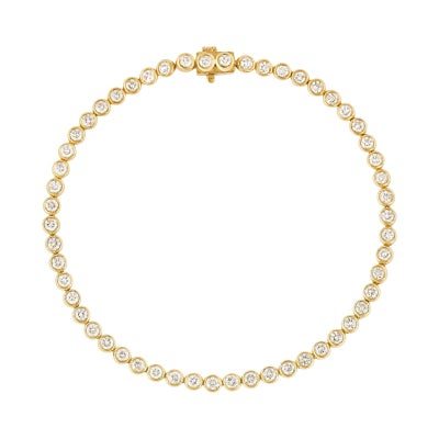 Allison Bryan Diamond and Gold Tennis Bracelet, Contemporary