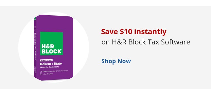 Recommended Offer: Save $10 instantly on H&R Block Tax Software