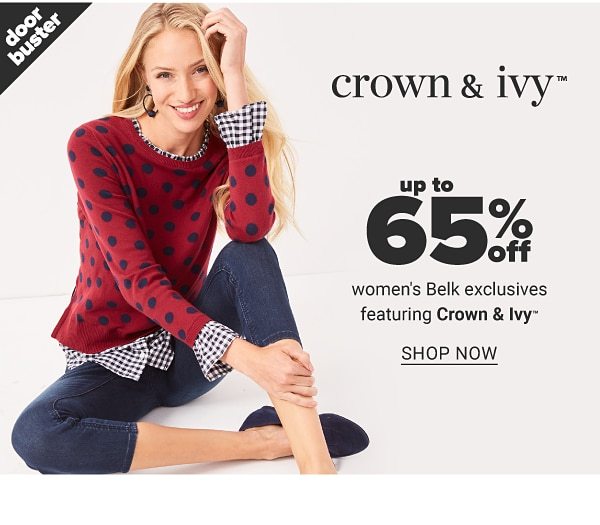 up to 65% off Women's Belk Exclusives featuring Crown & Ivy - Shop Now