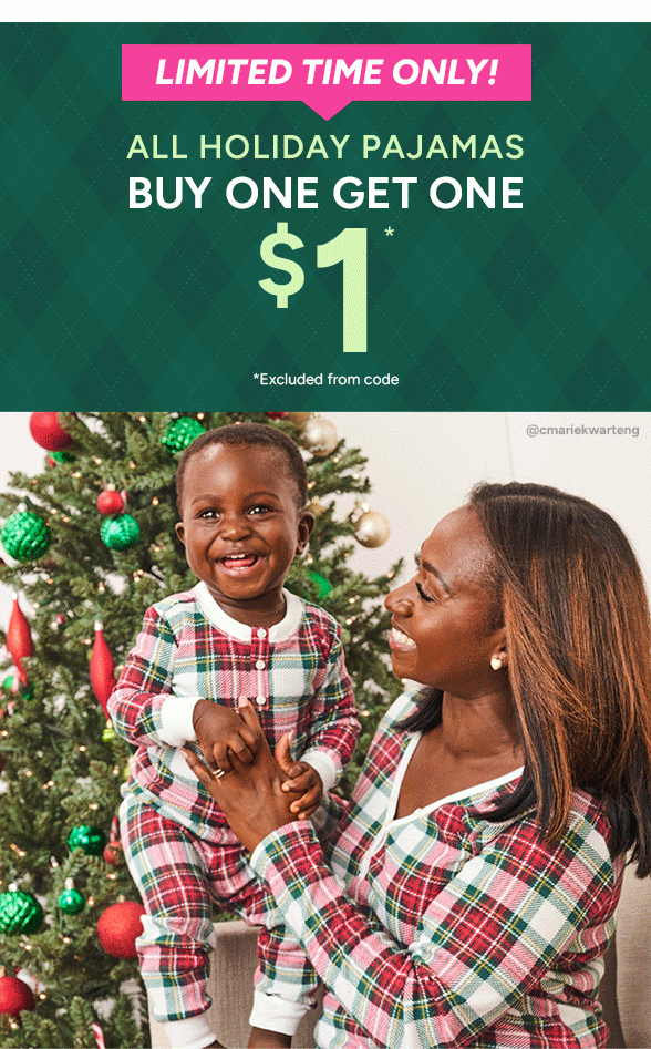 BOGO $1 Holiday PJs