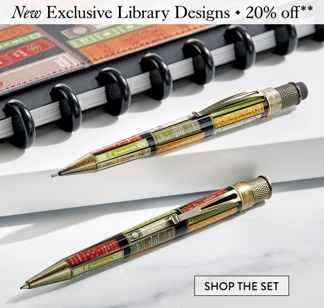 Levenger Retro 51 Exclusive Library Rollerball Pen and Pencil Set