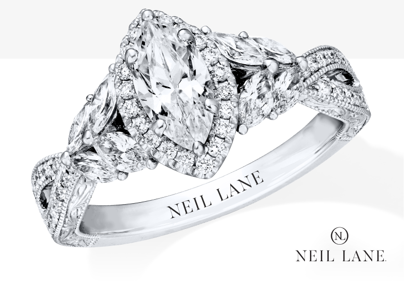 Neil Lane Diamond Engagement Ring 1-3/8 ct tw 14K White Gold