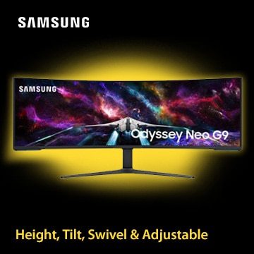 Samsung LS57CG952NNXZAOdyssey Neo G9 57 in Dual 4K UHD (7680 x 2160) 240Hz Curved Screen Monitor