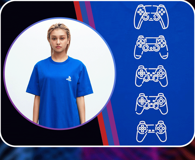 PDP6 - ADULT PLAYSTATION GRAPHIC T-SHIRTS