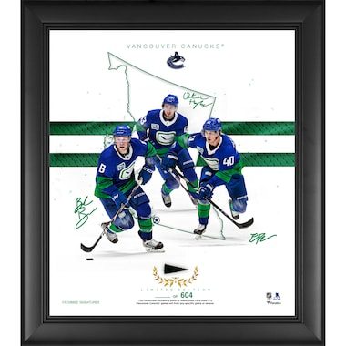 Vancouver Canucks Fanatics Authentic Framed 15" x 17" Franchise Foundations Collage with a Piece of Game Used Puck - Limited Edition of 604