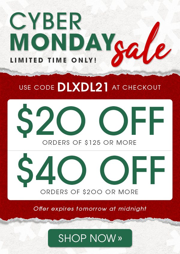 Limited Time Only! -- Get $20 Off Orders $125 OR $40 Off Orders $200+ with coupon DLXDL21 -- Shop Now