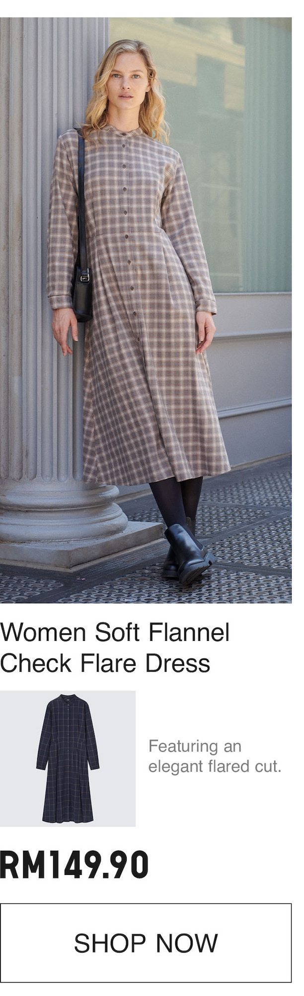 WOMEN FLANNEL DRESS