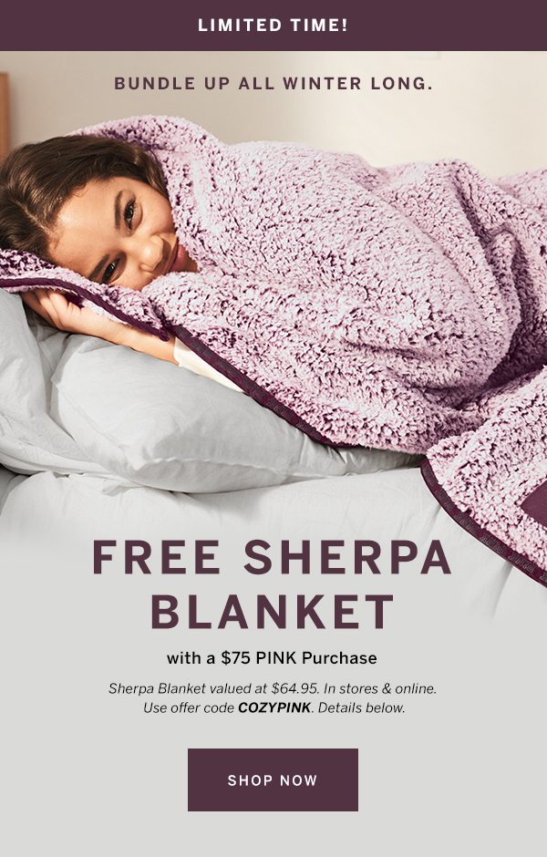 Victoria secret best sale sherpa blanket 2019