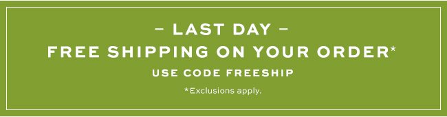 Free Shipping on Your Order