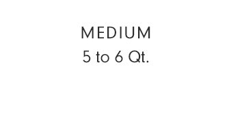 MEDIUM - 5 to 6 Qt.