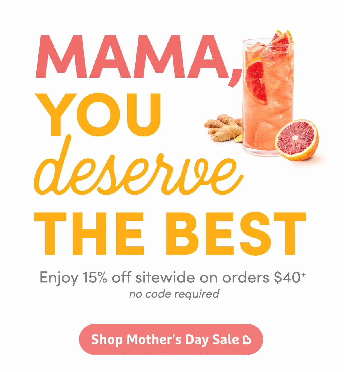 enjoy 15 percent off all orders over $40